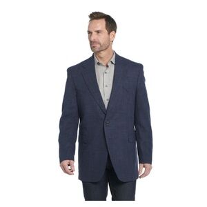Circle S Men's Lubbock Western Paisley Navy Sport Coat Size 48 Long